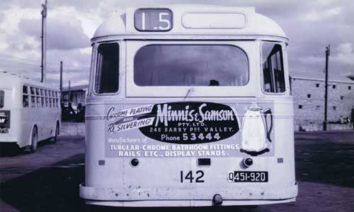 Minnis & Samson Pty Ltd Advertisement on bus